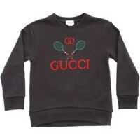 Bluze Gucci Tennis Embroidered Sweatshirt In Gray Baieti