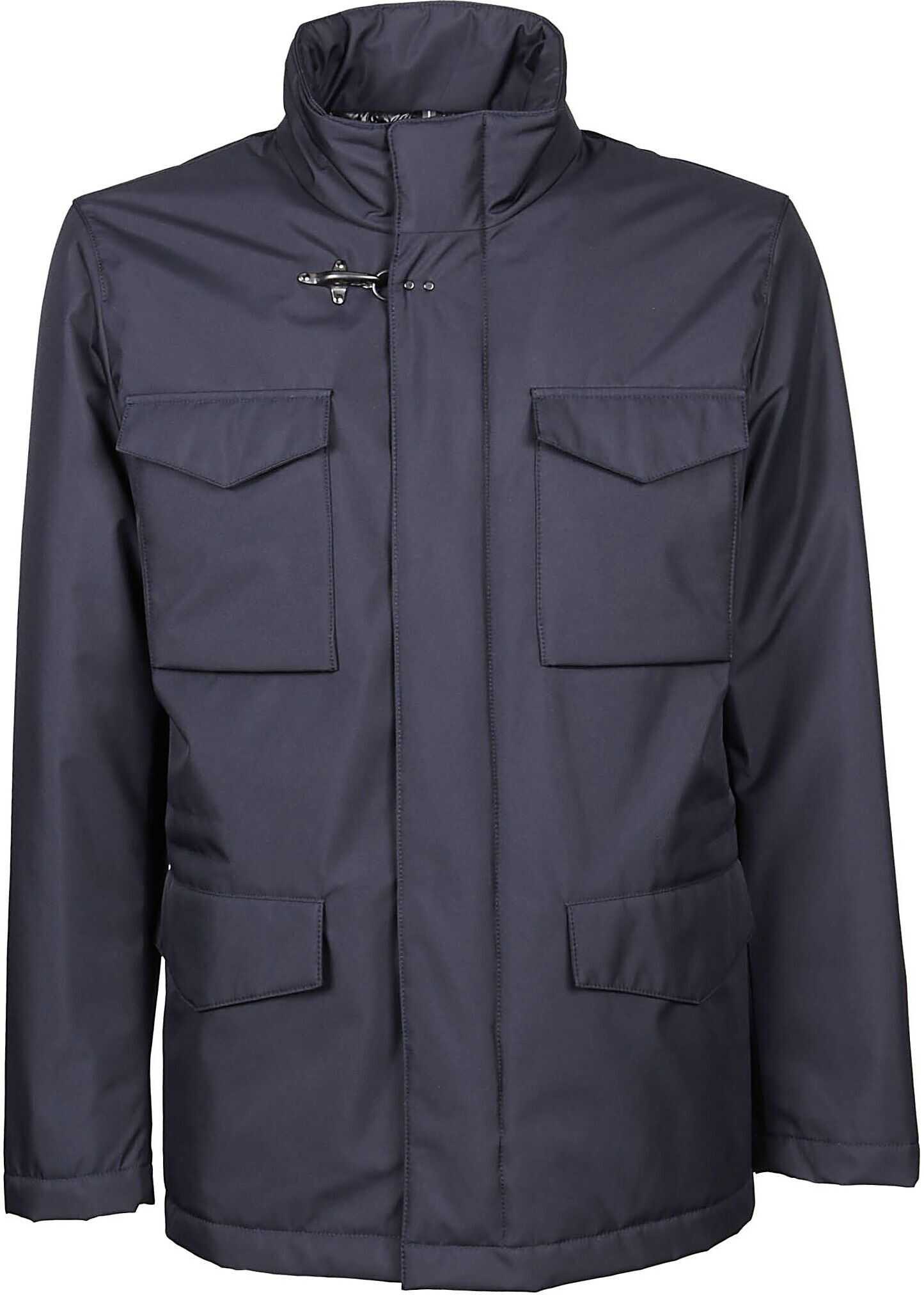Fay Polyester Outerwear Jacket BLUE