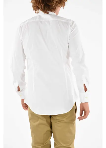 Camasi elegante DSQUARED2 Stretch Cotton Shirt White Barbati (BM 7139807) 2