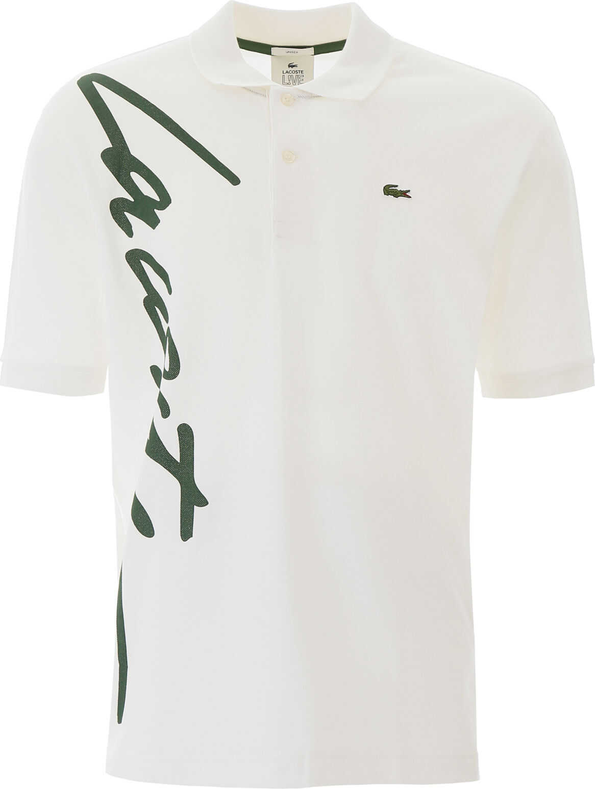 Lacoste Maxi Logo Polo Shirt WHITE GREEN