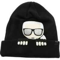 Sepci Karl Embroidery Beanie In Black Barbati