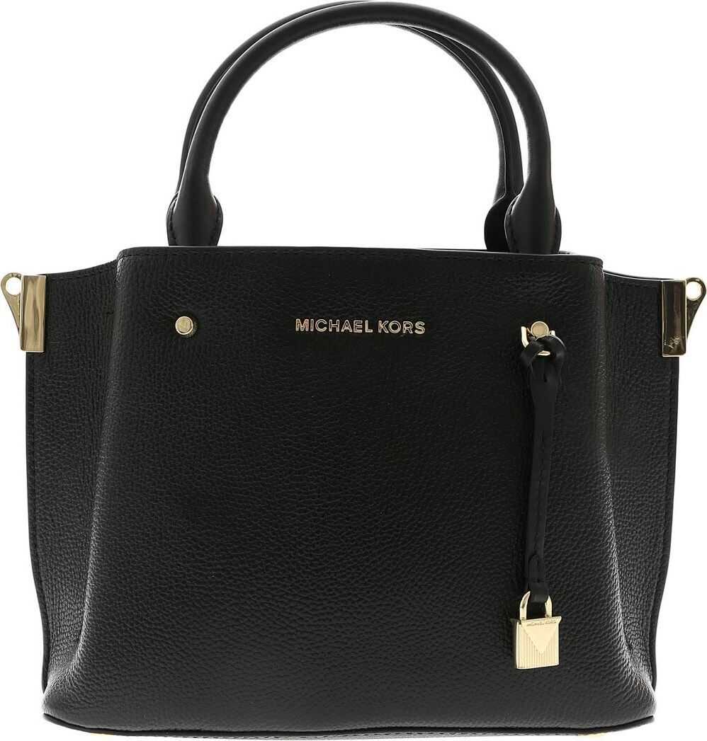 Michael Kors Arielle Small Handbag In Black Leather Black