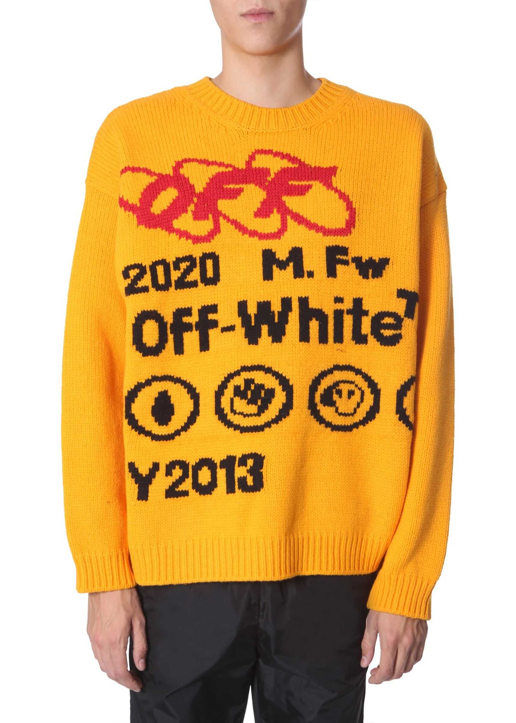Off-White Crew Neck Sweater YELLOW