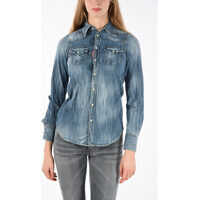 Camasi casual Denim Blouse Femei