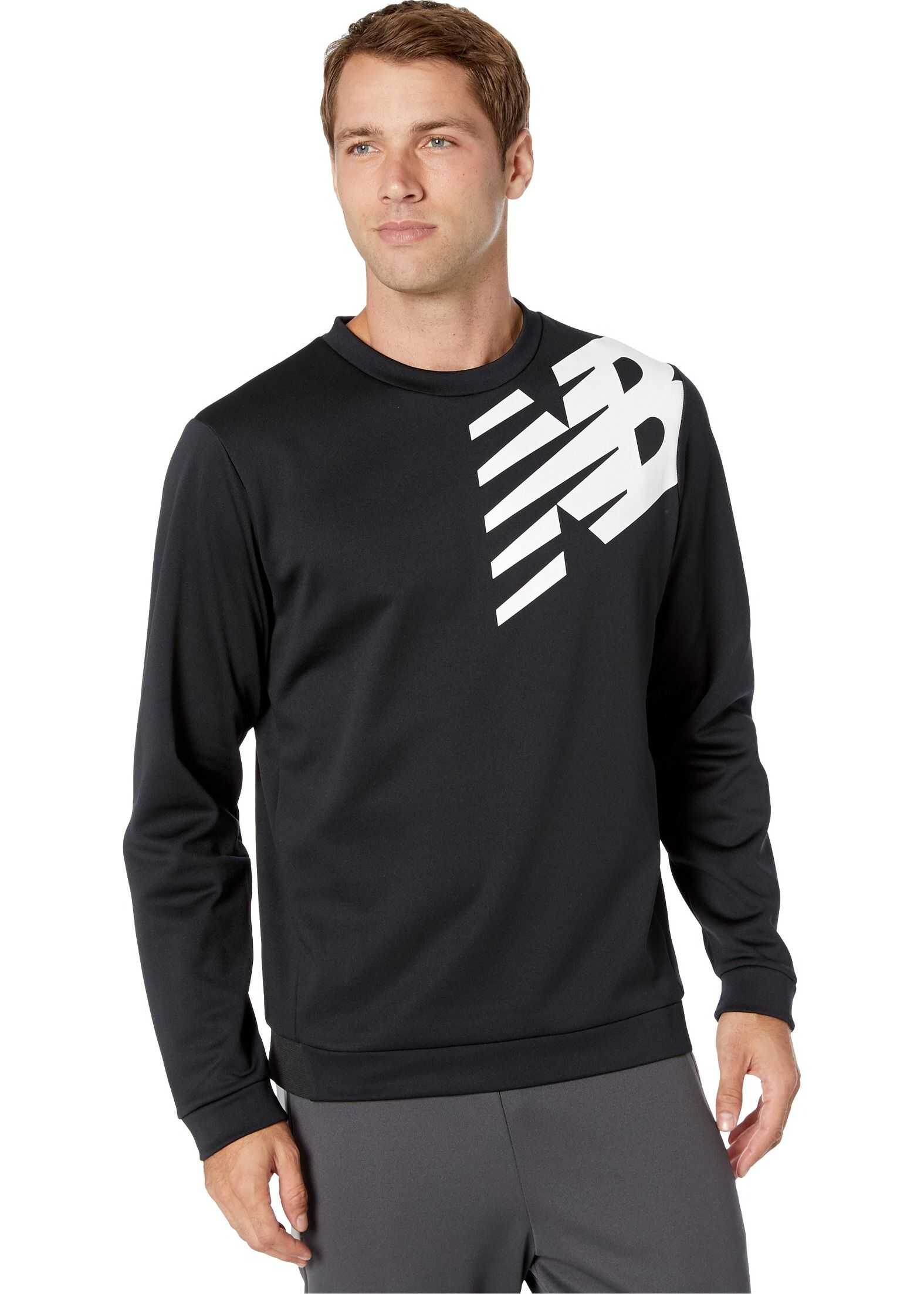 New Balance Graphic Tenacity Fleece Crew Black