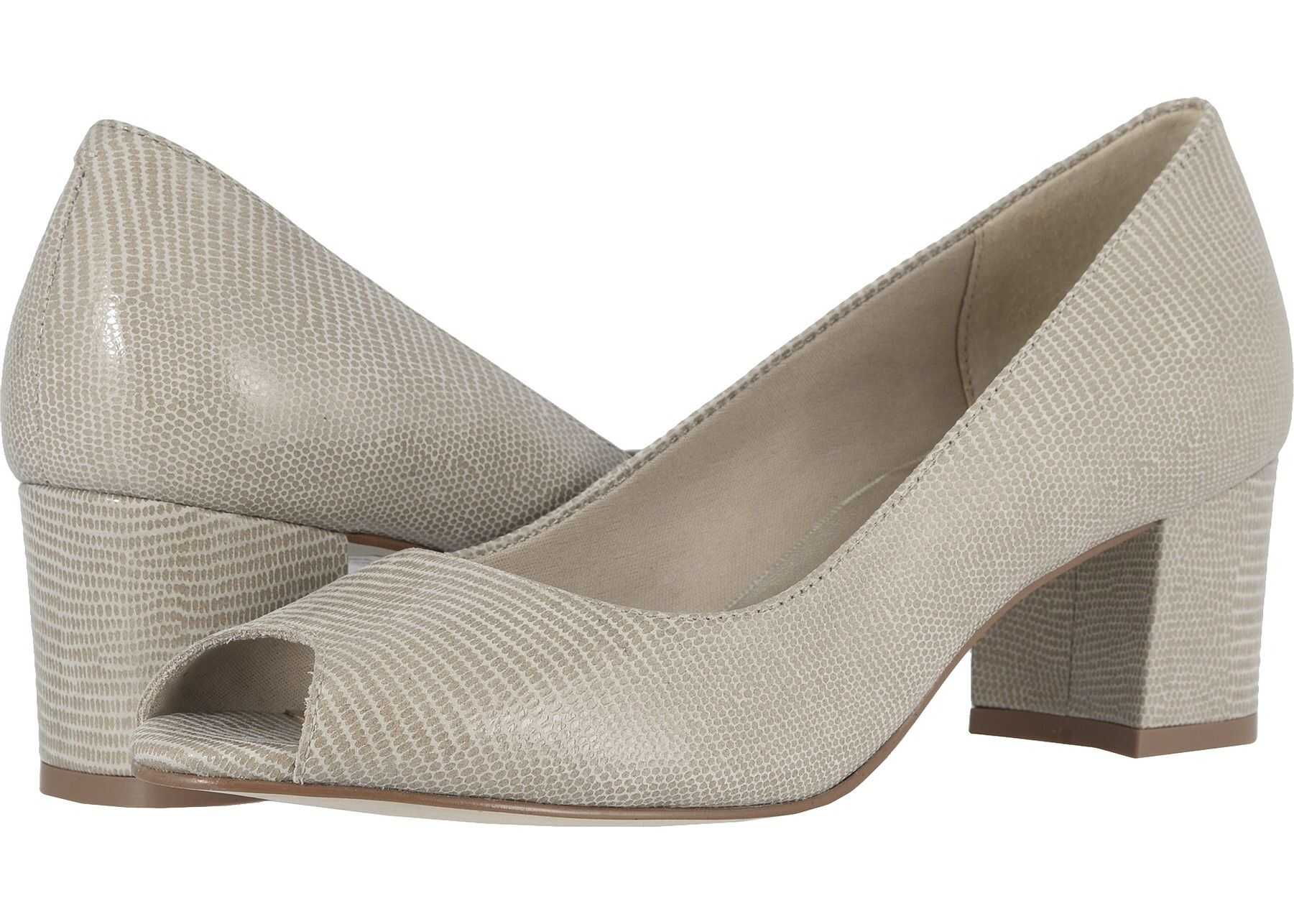 Walking Cradles Jaunt Bone Patent Lizard Print Leather