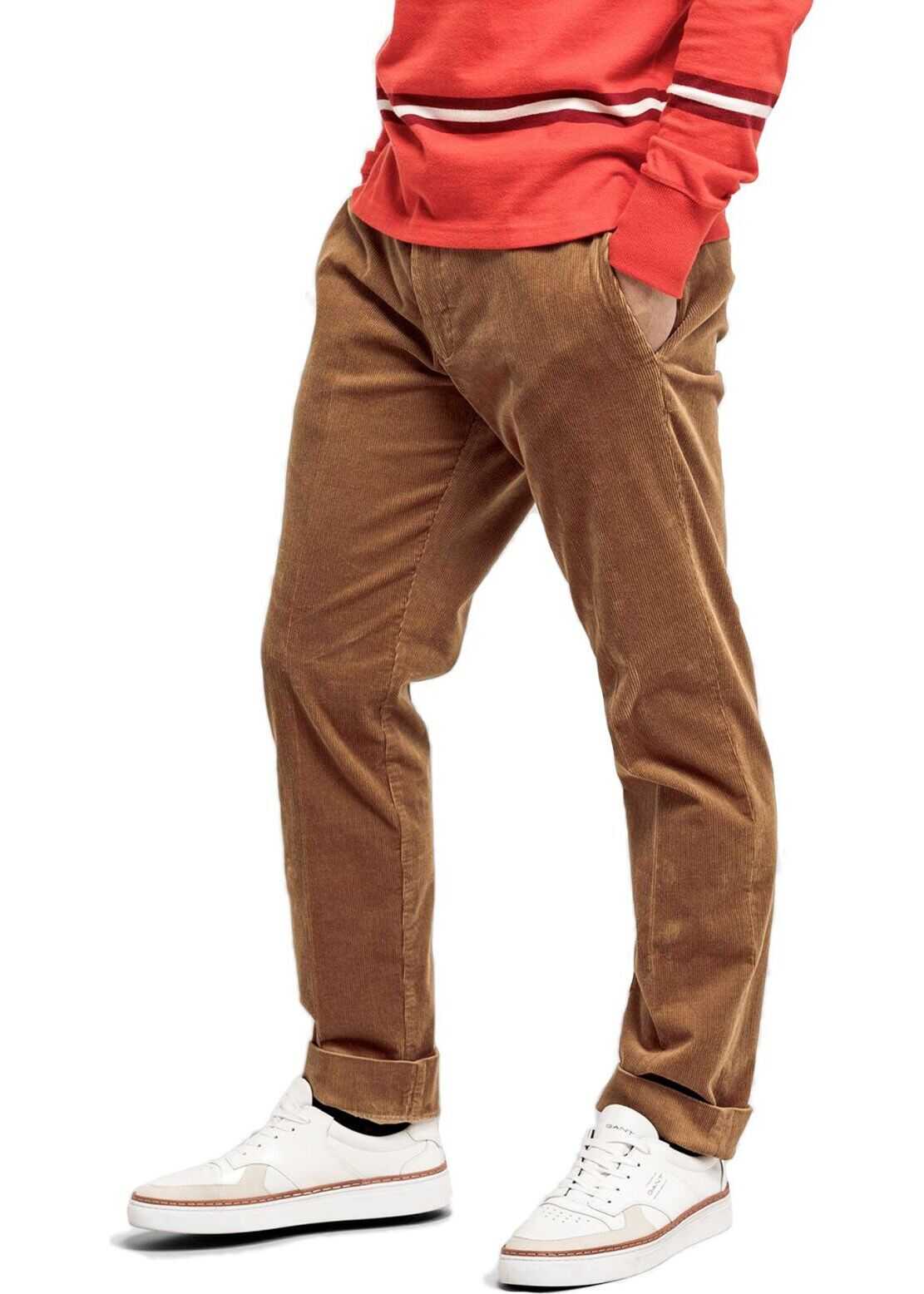 GANT Cotton Pants BROWN