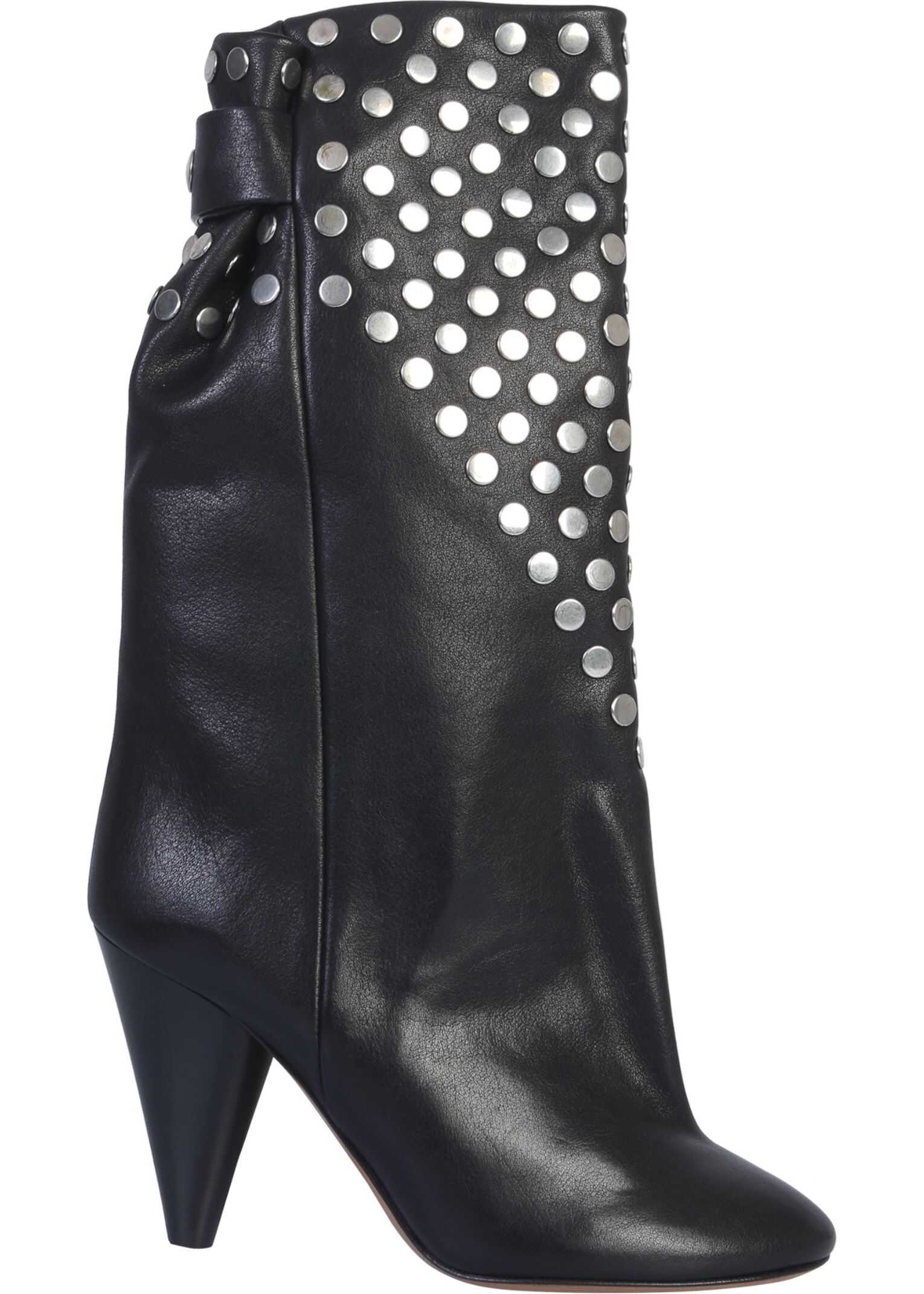 Cizma Isabel Marant Wrinkle Boot With Studs BLACK