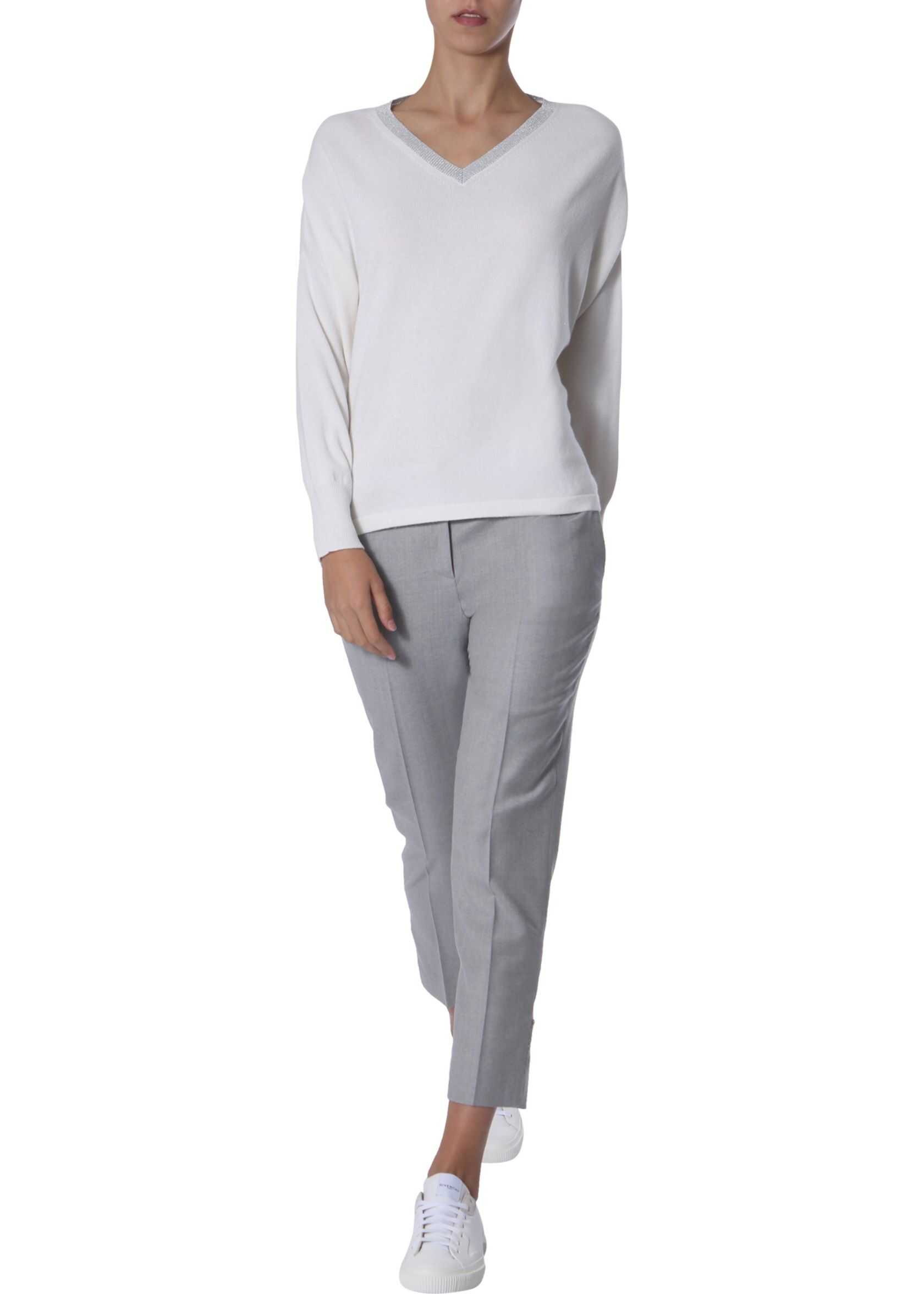 Fabiana Filippi V-Neck Sweater WHITE