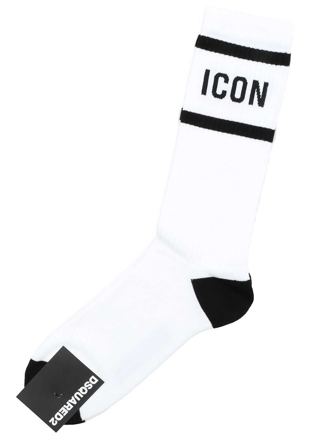 DSQUARED2 Icon Socks In White White