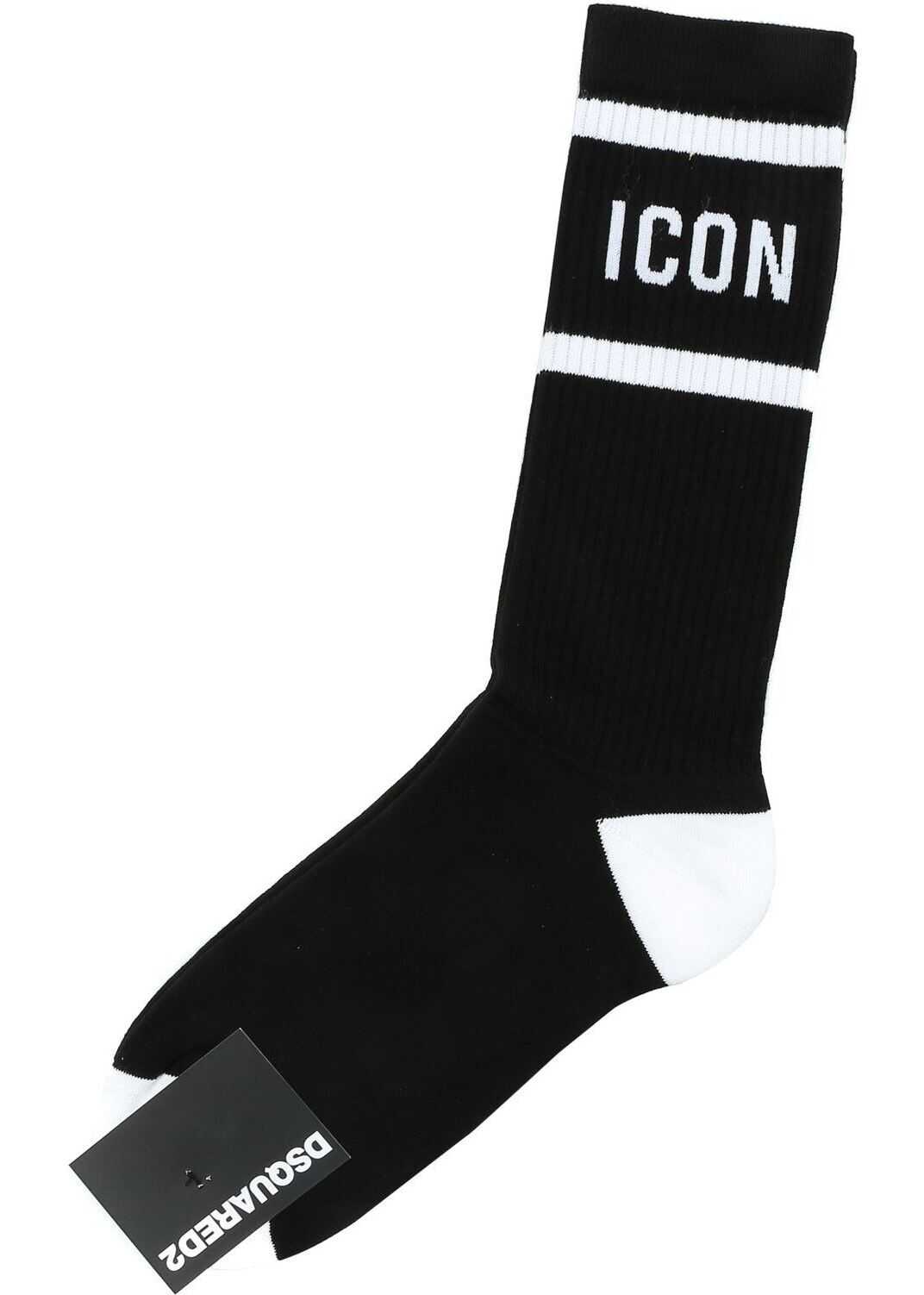 DSQUARED2 Icon Socks In Black Black