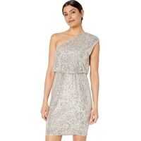 Rochii elegante One Shoulder Sequin Blouson Cocktail Dress Femei