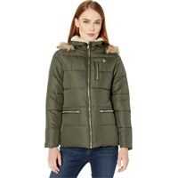 Geci de iarna Faux Fur Hooded Jacket Femei