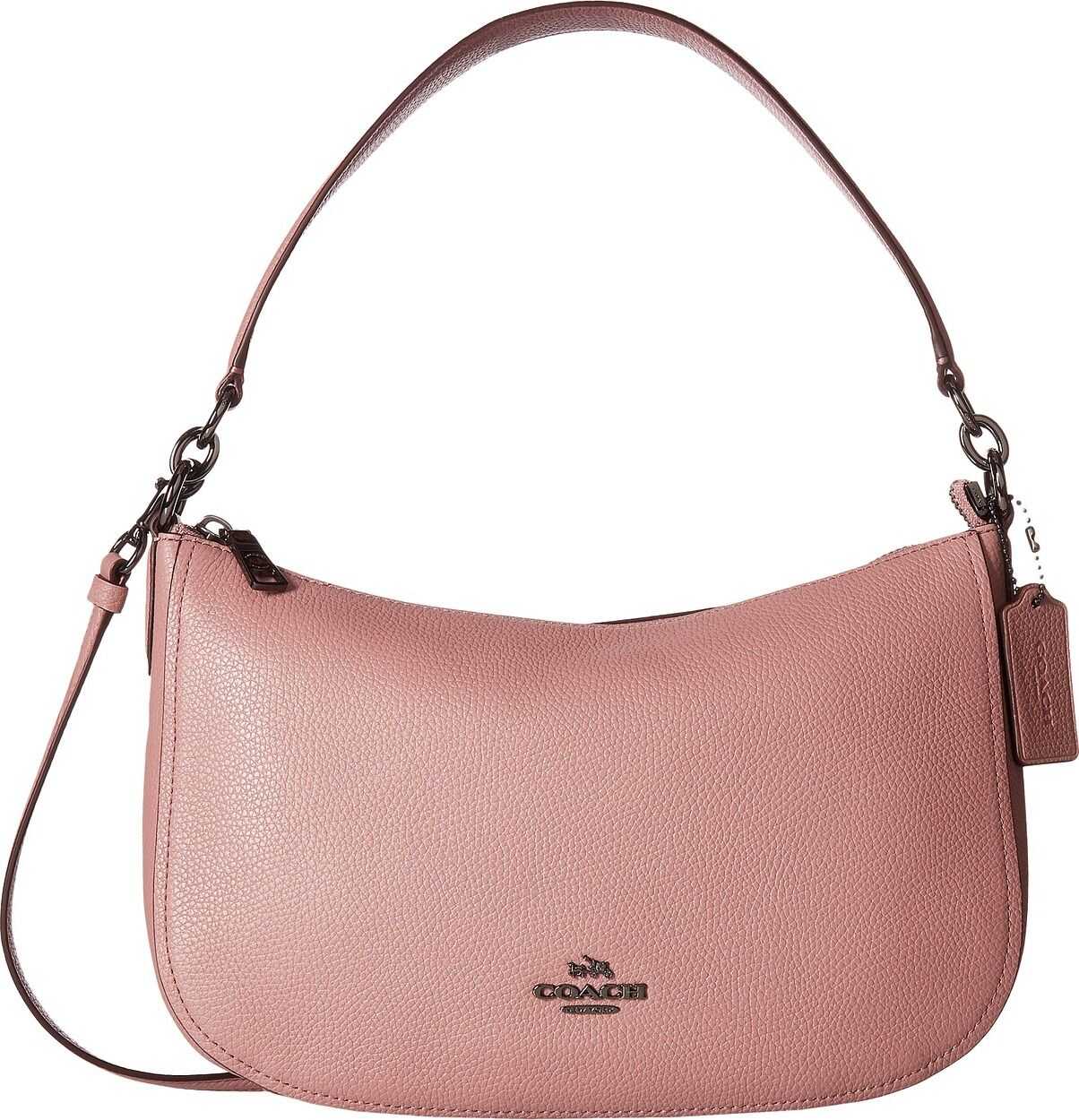 COACH Pebbled Leather Chelsea Crossbody DK/Dusty Rose