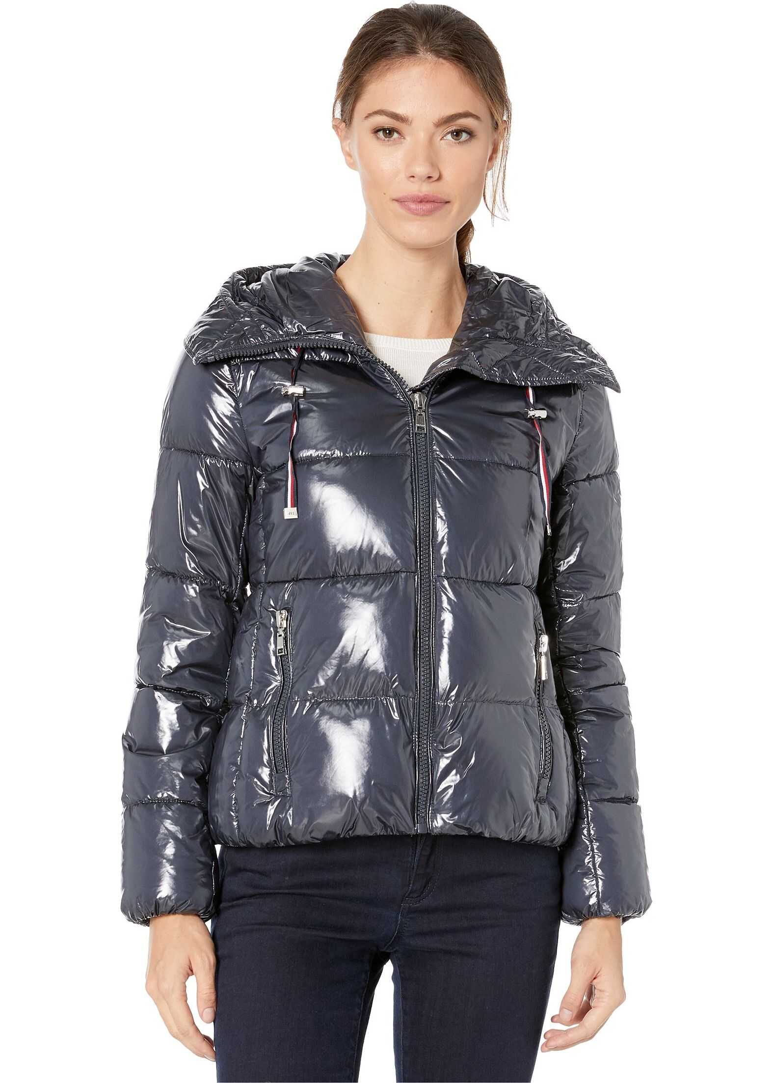 Tommy Hilfiger Shiney Color Block Puffer w/ Hood Navy