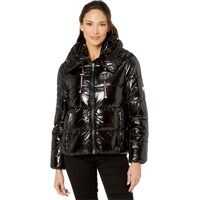 Geci de iarna Shiney Color Block Puffer w/ Hood Femei