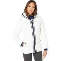 Geci de iarna 26.5" Hooded Puffer w/ Contrast Zip Femei