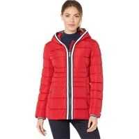 Geci de iarna 26.5" Hooded Puffer w/ Contrast Zip Femei