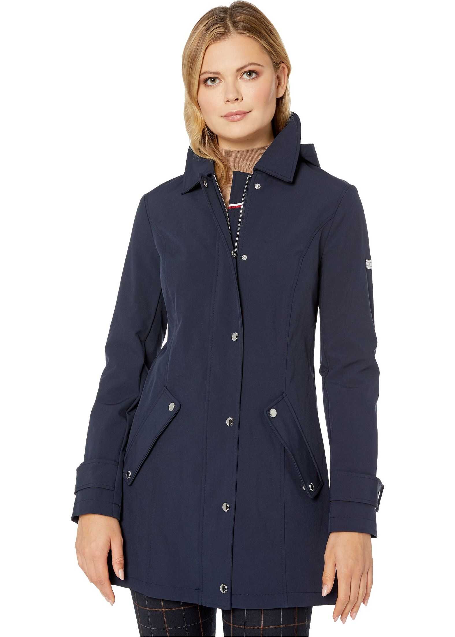 Tommy Hilfiger 33" Lady Like Softshell Button Placket Navy