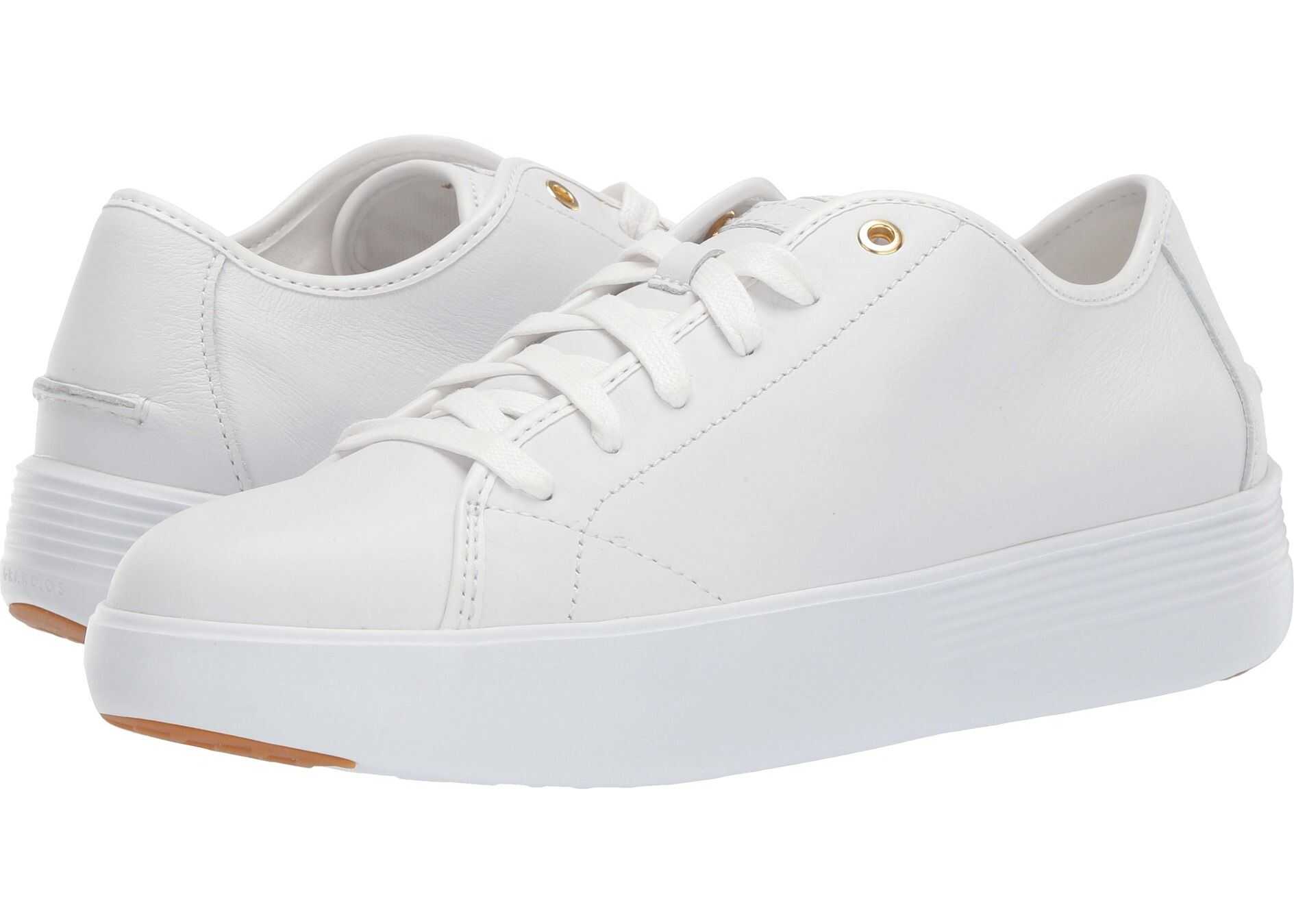 Cole Haan Grand Crosscourt Tennis Flatform Optic White Leather/Optic White