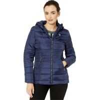 Geci de iarna Long Basic Smocked Waist Puffer with Hood Femei