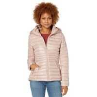 Geci de iarna Hooded Zip Front Channel Quilted Packable Femei