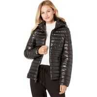 Geci de iarna Hooded Zip Front Channel Quilted Packable Femei