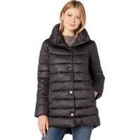 Geci de iarna Novelty Leopard Tonal Button Front A-Line Femei