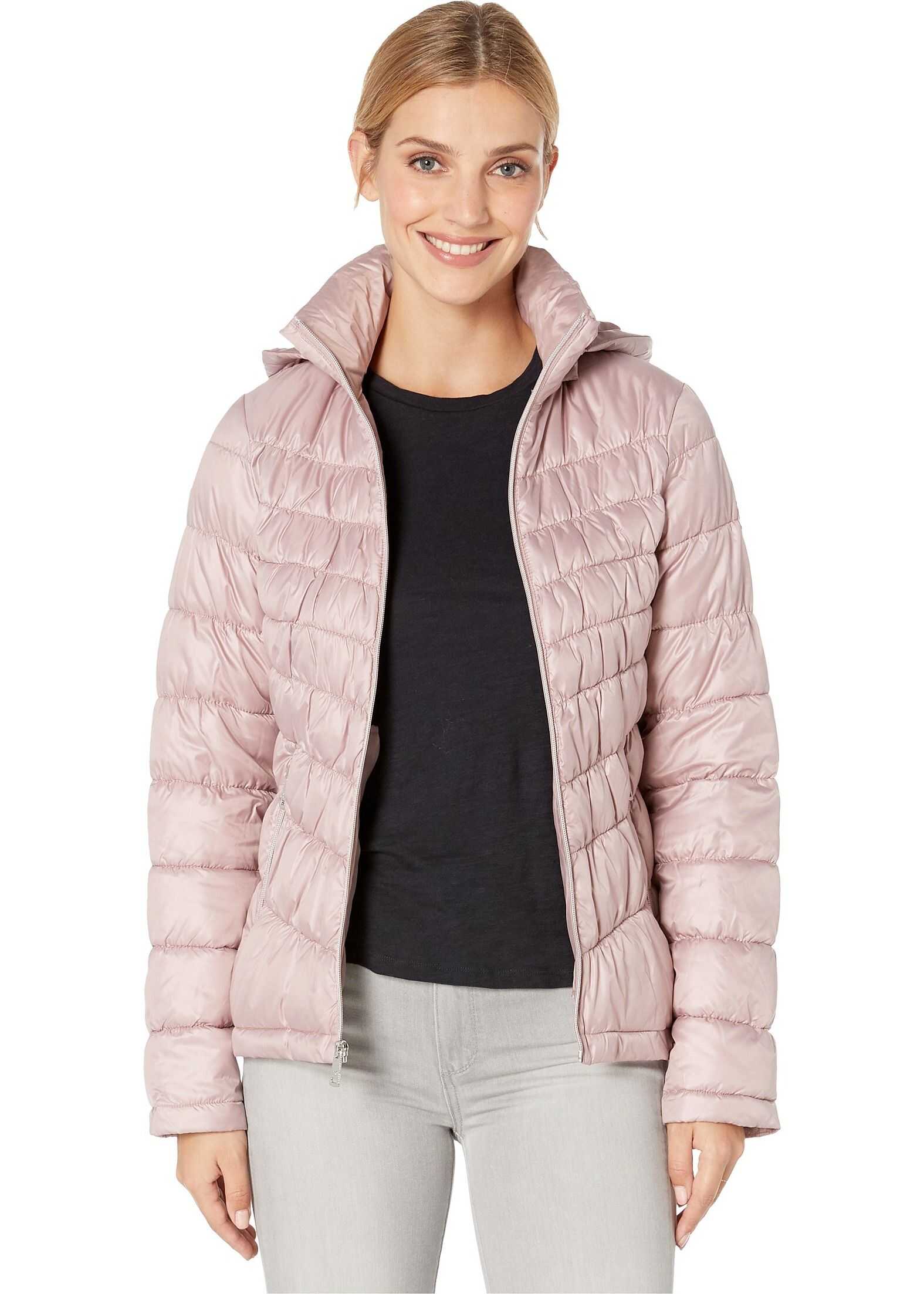 Kenneth Cole New York Hooded Packable Jacket Dusty Blush/Dusty Rose