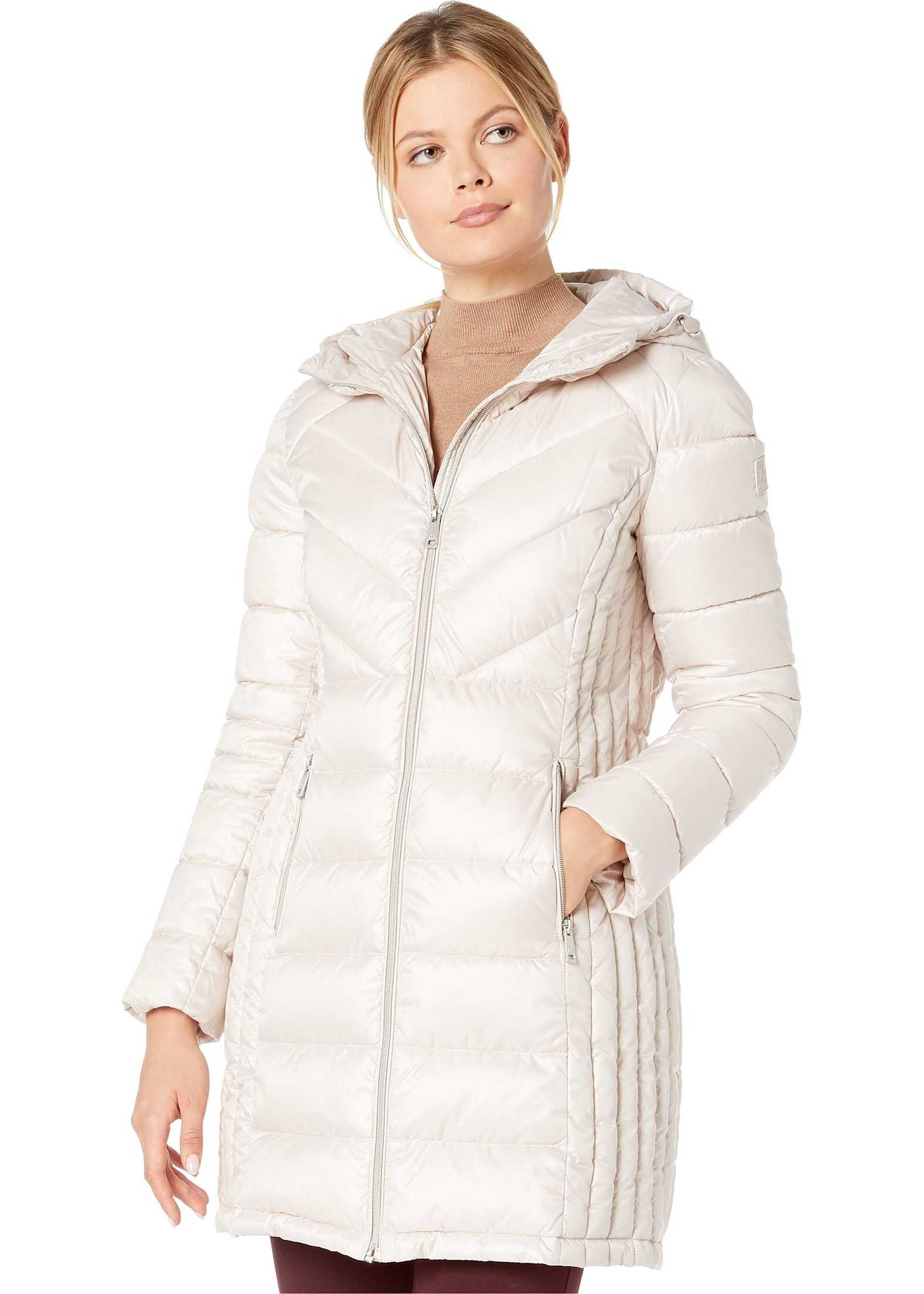 Kenneth Cole New York Zip Front Quilted Packable Frost