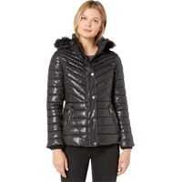 Geci de iarna Faux Fur Trimmed Short Puffer Femei