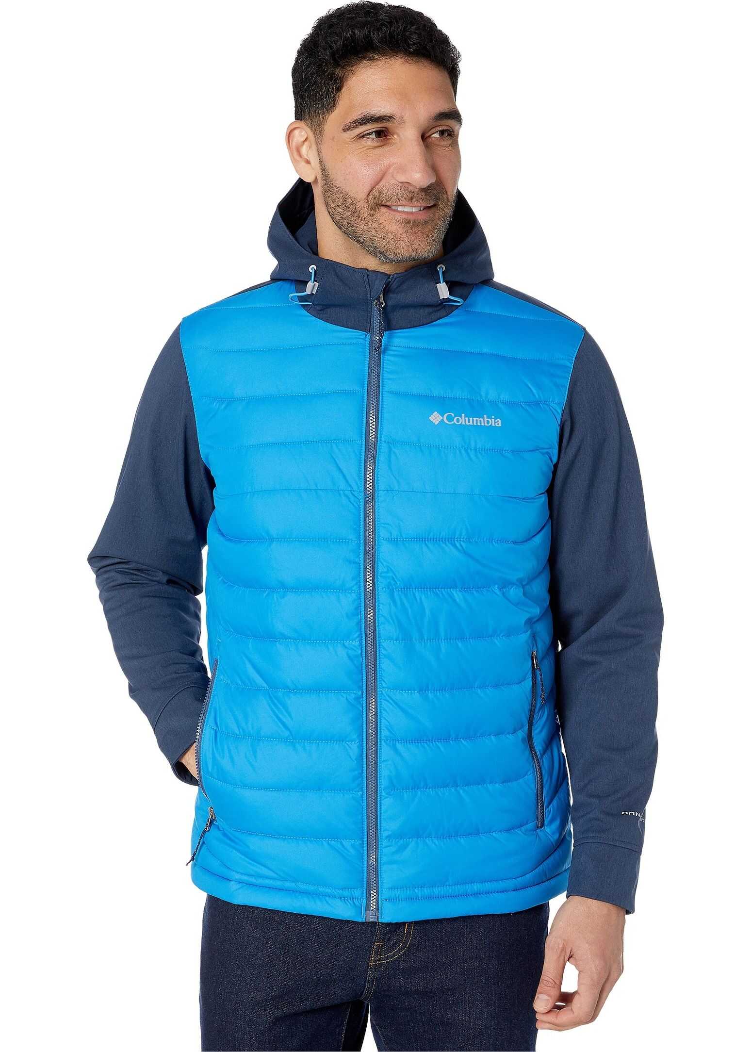 Columbia Powder Lite™ Hybrid Jacket Azure Blue/Collegiate Navy Heather/Dark Mountain Pop