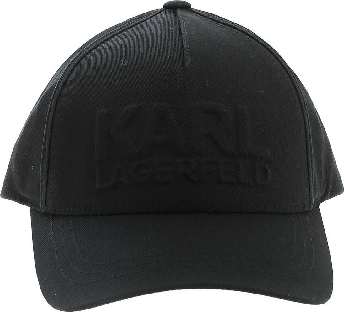 Karl Lagerfeld Hat With 3D Logo In Black Black