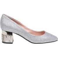 Pantofi cu toc Moschino Silver Glitter Pumps