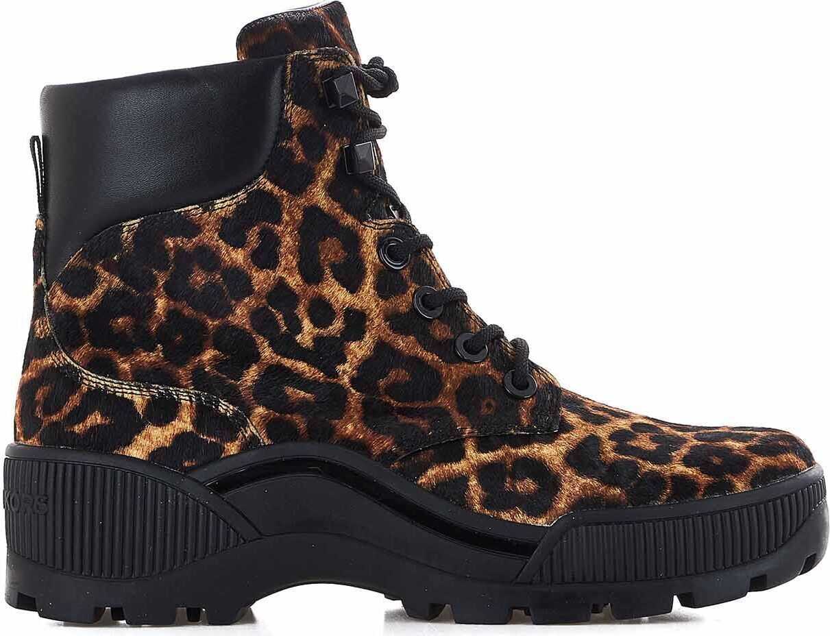 Michael Kors Leather Ankle Boots BROWN