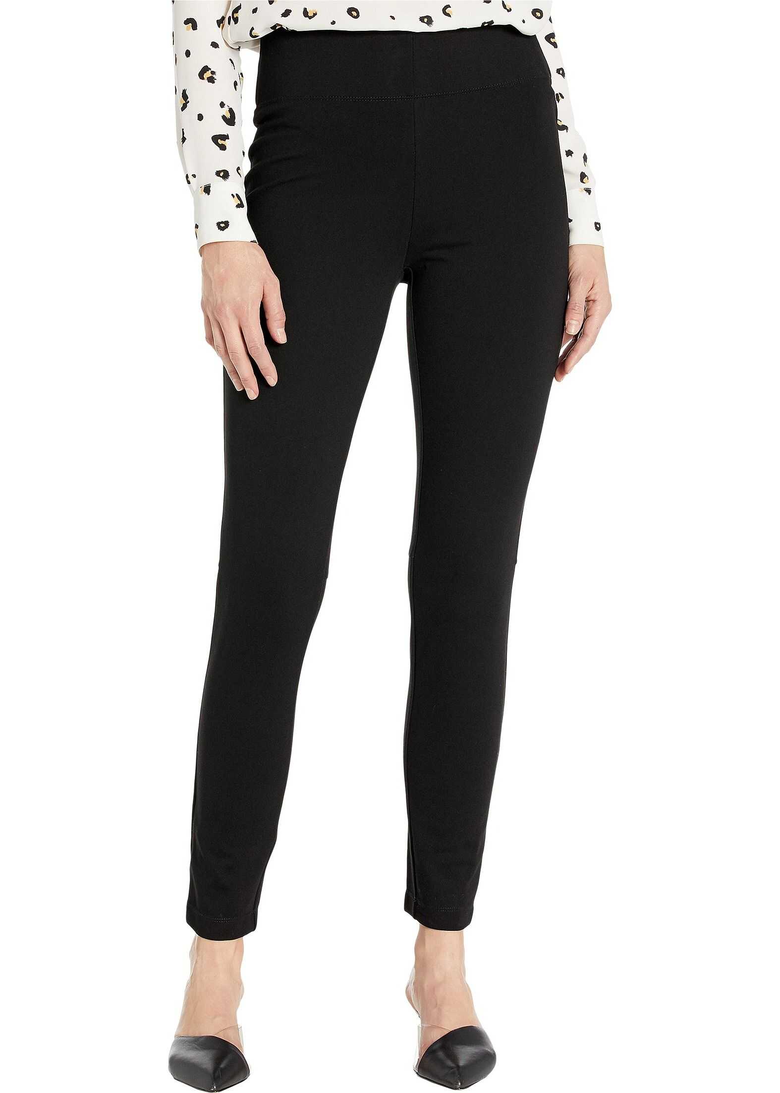 MAXSTUDIO High-Waisted Solid Ponte Leggings Black