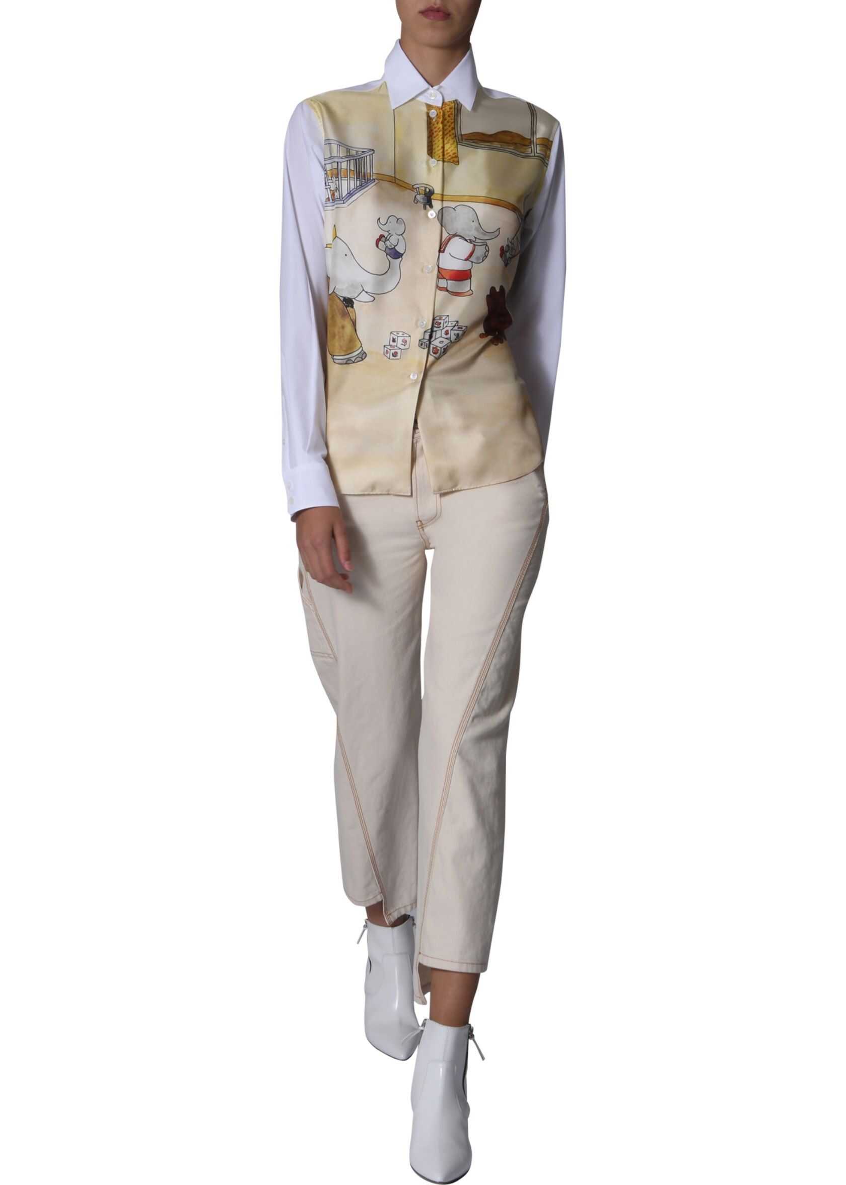 Lanvin Printed Shirt WHITE