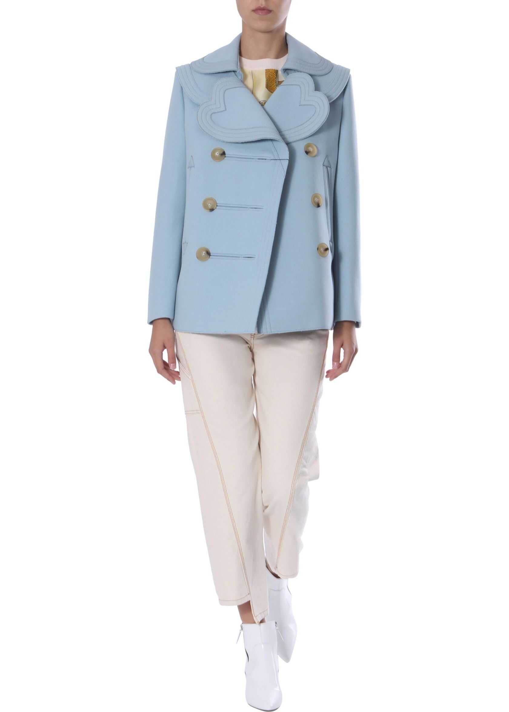 Lanvin Wool Caban BABY BLUE