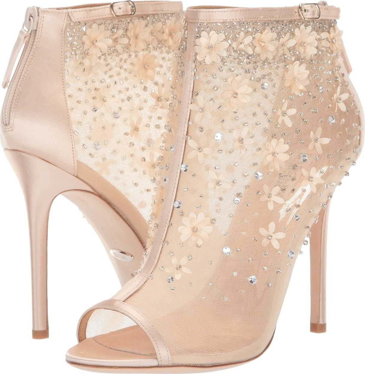 Badgley Mischka Isadora Soft Nude Satin/Mesh