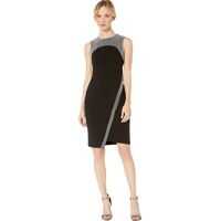 Rochii elegante Scuba Crepe Metallic Sheath Dress Femei