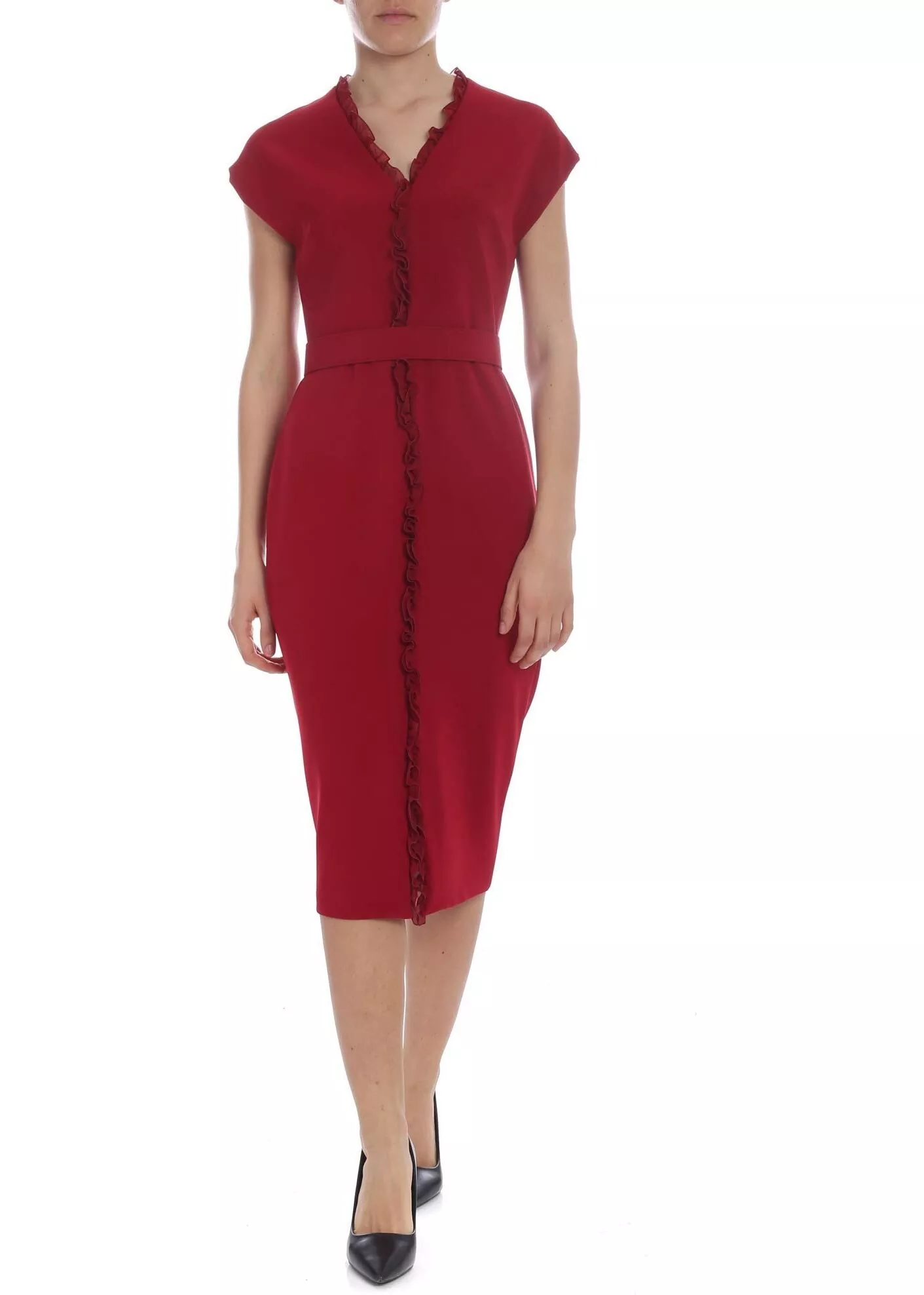 Max Mara Nadir Dress In Dark Red Red