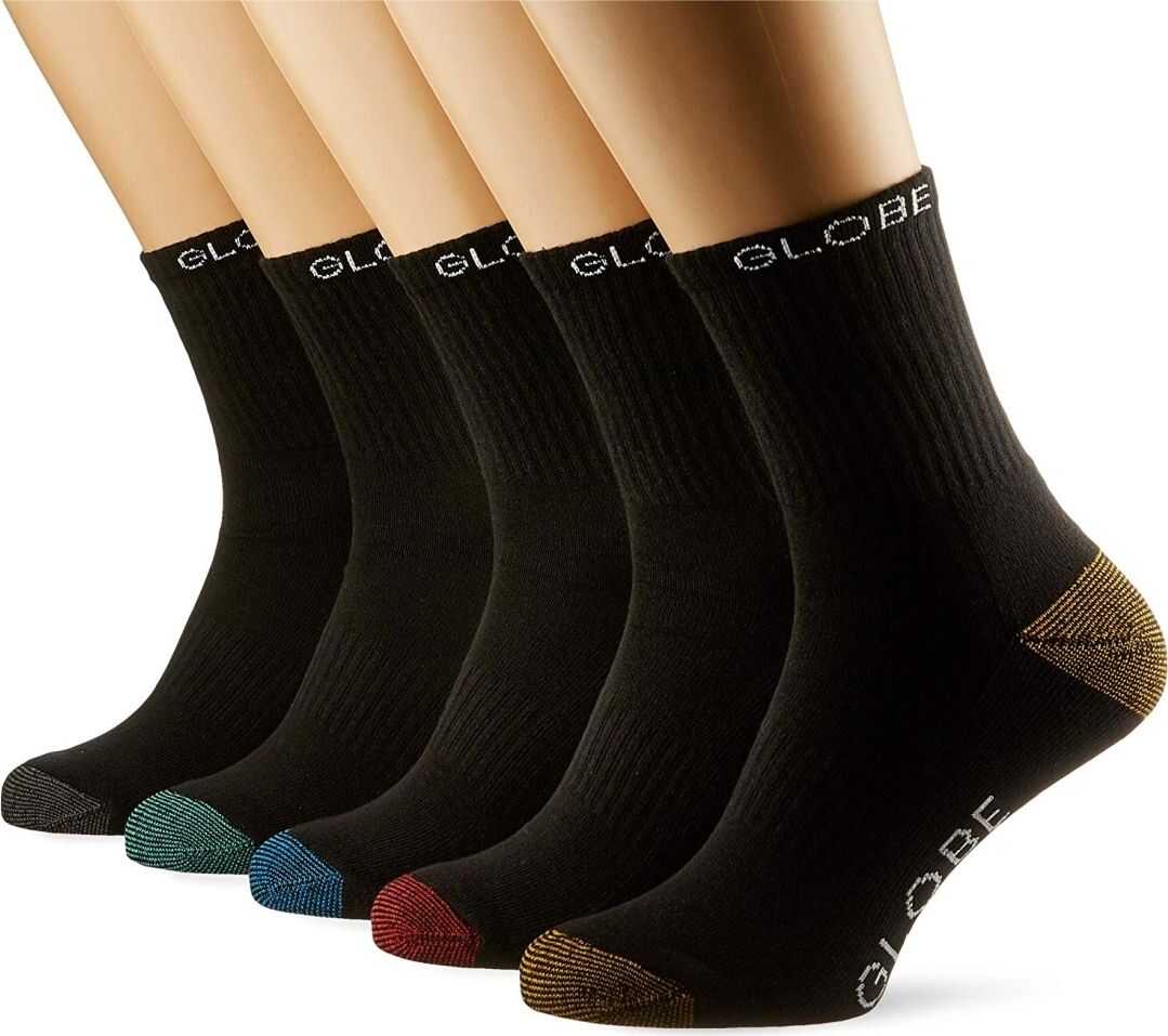 Globe Ingles Crew Sock 5 Pack Socks In Assorted Multi-Colour