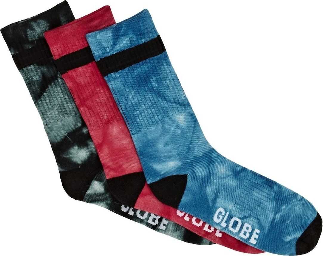 Globe All Tied Up Sock 3 Pack Socks In Assorted Multi-Colour