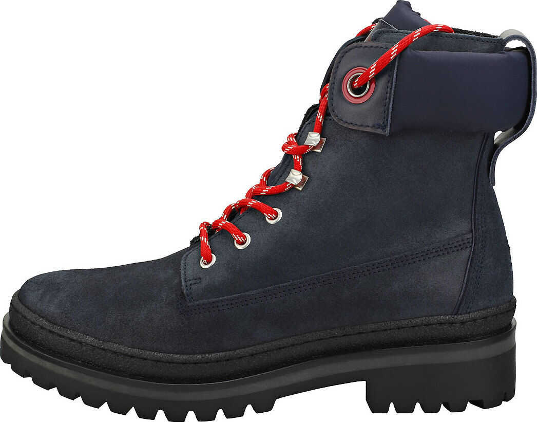 Tommy Hilfiger Sporty Outdoor Lace Up Bootie Casual Boots In Navy Blue