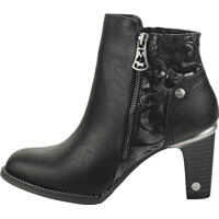 Botine Cone Heel Ankle Boots In Black Femei