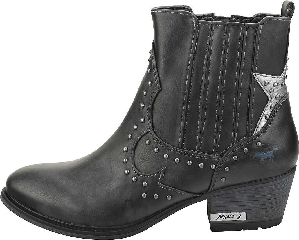 Mustang Casual Stylish Ankle Boots In Graphite Grey