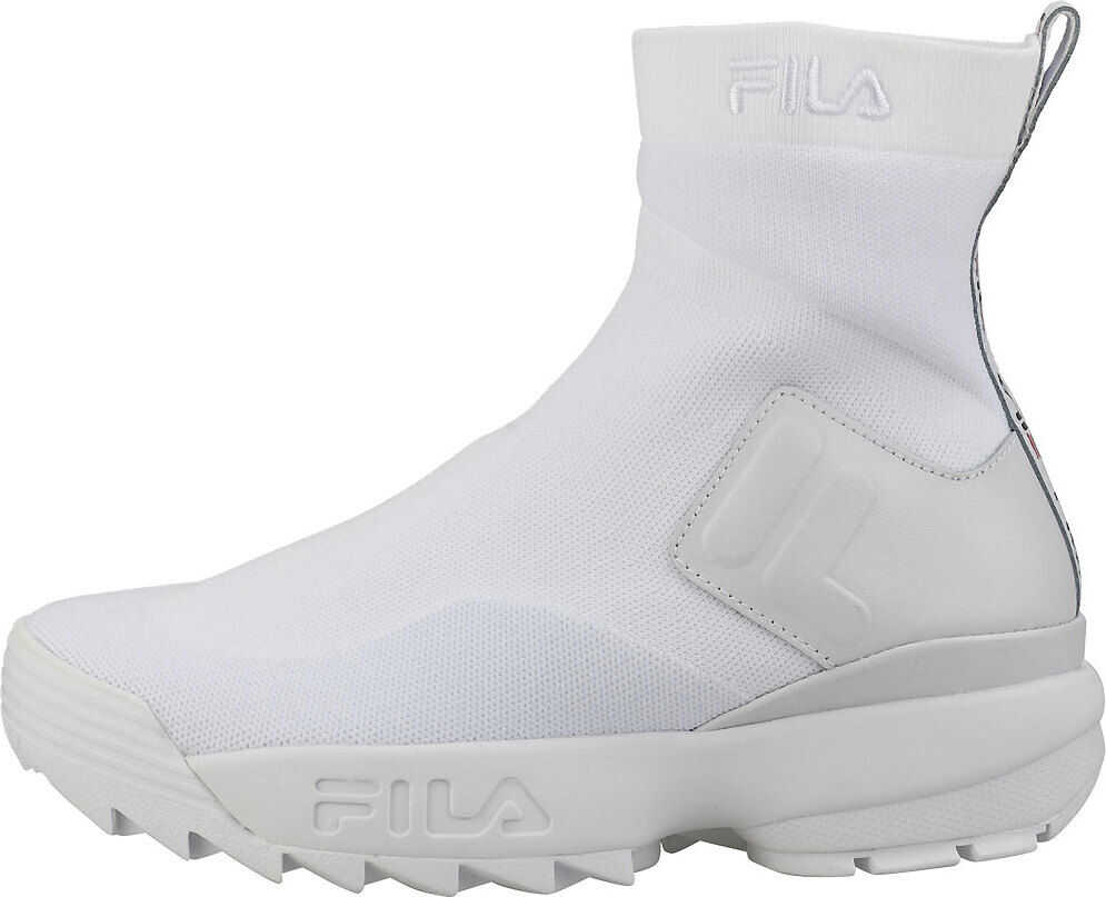 Fila Disruptor Stretch Fashion Trainers In White Navy Red White