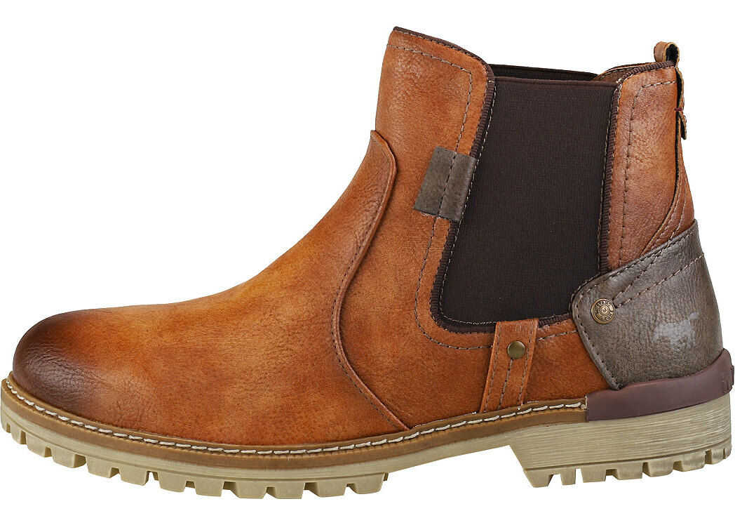 Mustang Vintage Look Chelsea Boots In Cognac Brown