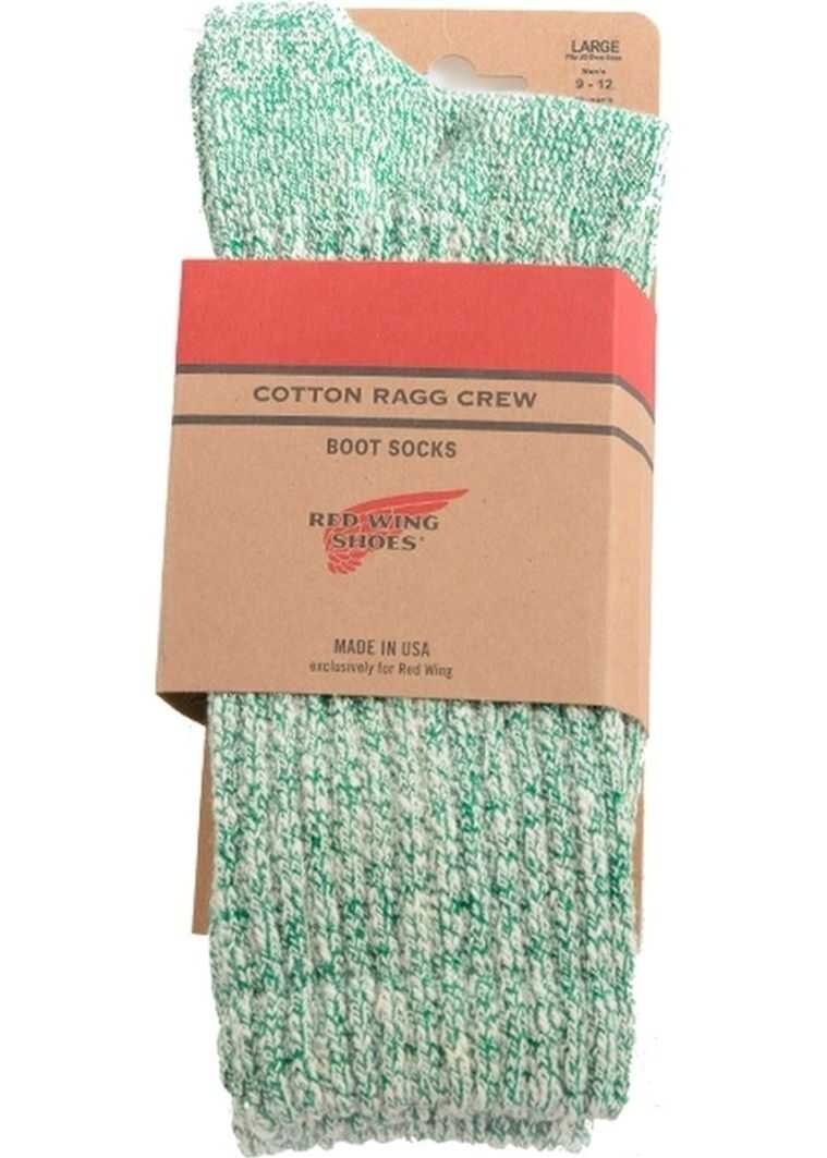 Red Wing Ragg Socks In Green White Green