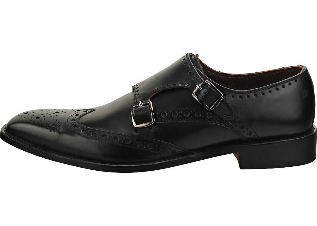 London Brogues Leonard Monk Smart Shoes In Black Black